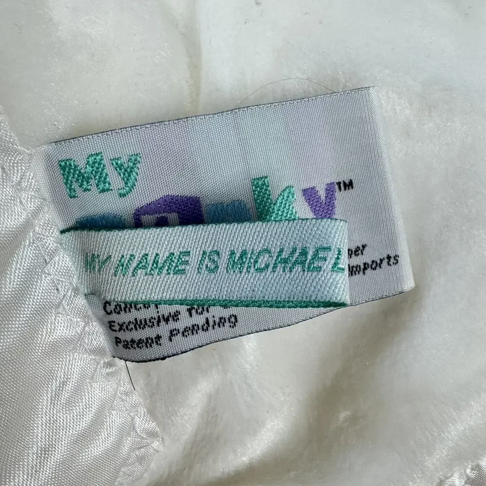 Vtg My Banky Michael the Angel Teddy Bear Lovey Plush Blanket